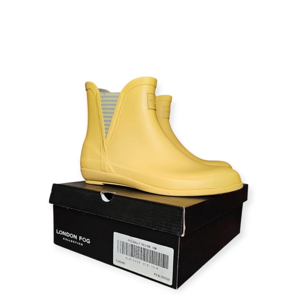 London Fog Yellow Chelsea Rain Bootlets